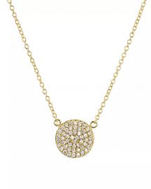 Aqua Sterling Silver Pavé Circle Pendant Necklace at Bloomingdales